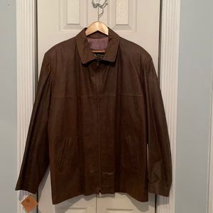 Leather jacket coat